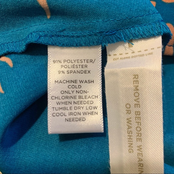 Loft Blue Modern Floral Dress - Picture 4 of 6